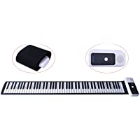 Los mejores  - Teclado electrónico CAHAYA- Piano eléctrico Enrollable con 88 teclas y batería recargable- con 128 tonos-ritmos- permite…